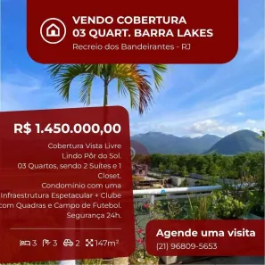 Cobertura com 3 Quartos à venda, 147m² no Recreio dos Bandeirantes, Rio de Janeiro