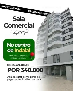 Sala Comercial para venda ou aluguel, 54m² no Centro, Indaial