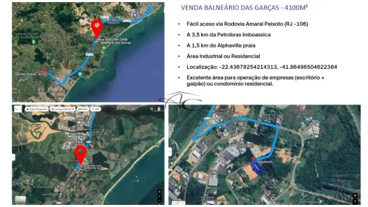 Lote/Terreno à venda, 4100m² no Balneário das Garças, Rio das Ostras