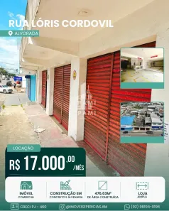 Ponto Comercial com 1 Quarto para alugar, 476m² no Alvorada, Manaus