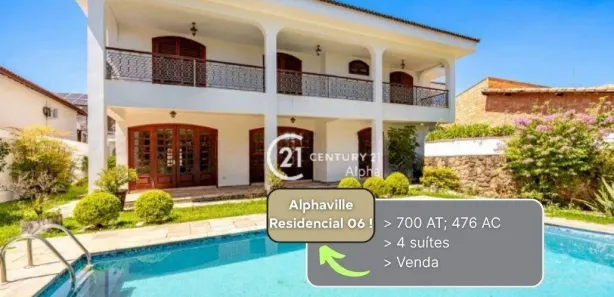 Casa de Condomínio com 4 Quartos à venda, 476m² no Alphaville, Santana de Parnaíba
