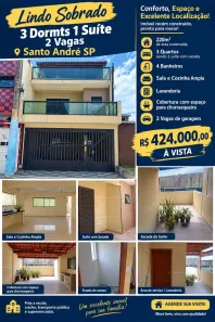 Casa com 3 Quartos à venda, 220m² no Cata Preta, Santo André