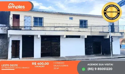 Kitnet para alugar, 25m² no Barra do Ceará, Fortaleza
