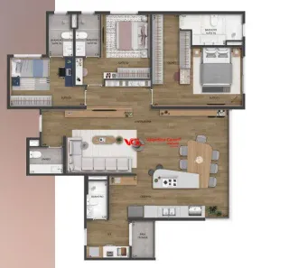 Apartamento com 3 Quartos à venda, 89m² no Centro, Indaiatuba