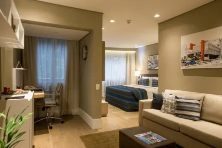 Flat com 1 Quarto à venda, 55m² no Cidade Monções, São Paulo
