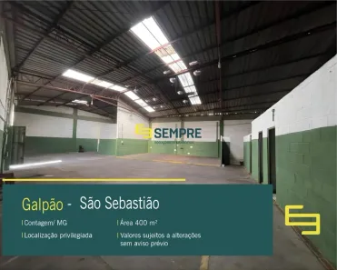 Galpão/Depósito/Armazém para alugar, 400m² no São Sebastião, Contagem