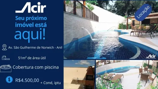 Cobertura com 4 Quartos para alugar, 169m² no Anil, Rio de Janeiro