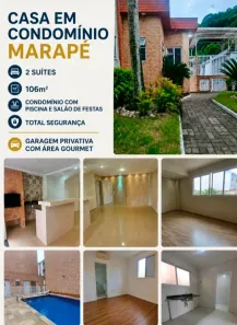Casa de Condomínio com 2 Quartos à venda, 106m² no Marapé, Santos