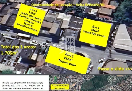 Galpão/Depósito/Armazém para alugar, 1493m² no São Geraldo, Volta Redonda