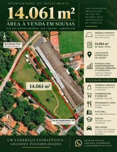 Lote/Terreno à venda, 14061m² no Sousas, Campinas