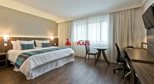 Flat com 1 Quarto para alugar, 27m² no Indianópolis, São Paulo