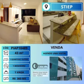 Apartamento com 1 Quarto à venda, 43m² no Stiep, Salvador