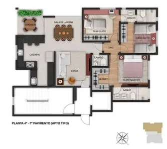 Apartamento com 3 Quartos à venda, 94m² no Carmo, Belo Horizonte