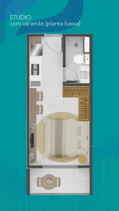 Flat com 1 Quarto à venda, 23m² no Praia do Camacho, Maragogi