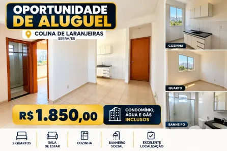 Apartamento com 2 Quartos para alugar, 48m² no Colina de Laranjeiras, Serra