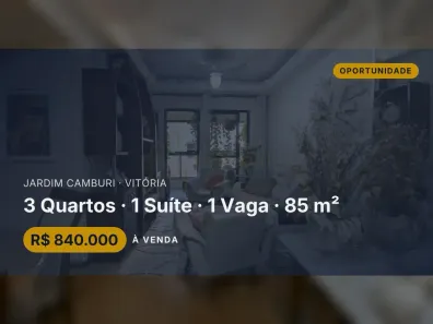 Apartamento com 3 Quartos à venda, 85m² no Jardim Camburi, Vitória