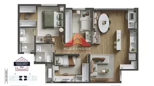 Apartamento com 3 Quartos à venda, 71m² no Recanto dos Pinheiros, São José dos Campos