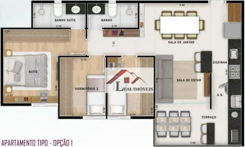 Apartamento com 3 Quartos à venda, 64m² no Vila Assunção, Santo André