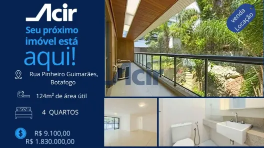 Apartamento com 4 Quartos à venda, 123m² no Botafogo, Rio de Janeiro
