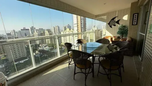 Apartamento com 4 Quartos para alugar, 181m² no Gonzaga, Santos