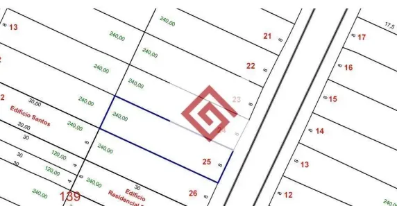 Lote/Terreno à venda, 240m² no Vila Camilópolis, Santo André