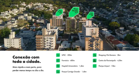 Apartamento à venda, 20m² no Pantanal, Florianópolis