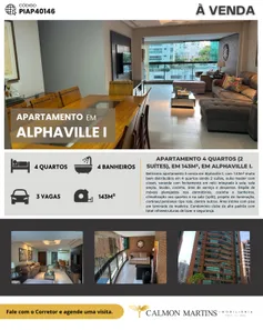 Apartamento com 4 Quartos à venda, 143m² no Alphaville I, Salvador