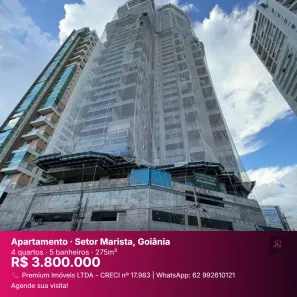 Apartamento com 4 Quartos à venda, 275m² no Setor Marista, Goiânia