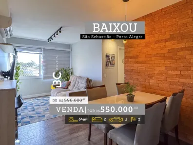 Apartamento com 2 Quartos à venda, 64m² no São Sebastião, Porto Alegre