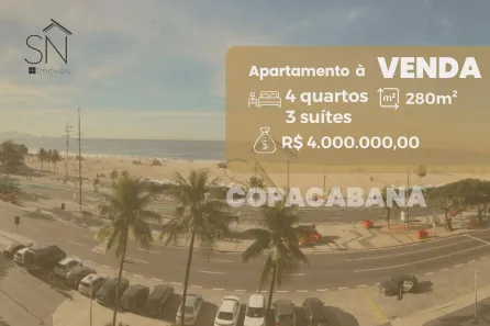 Apartamento com 4 Quartos à venda, 280m² no Copacabana, Rio de Janeiro