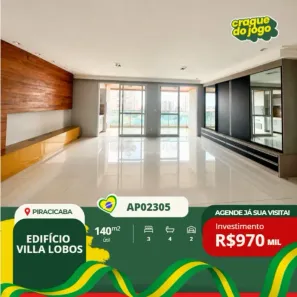 Apartamento com 3 Quartos à venda, 140m² no Nova América, Piracicaba