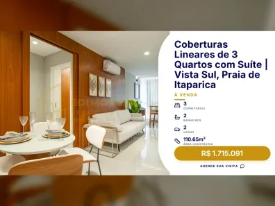 Apartamento com 3 Quartos à venda, 110m² no Jockey de Itaparica, Vila Velha
