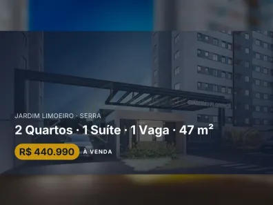 Apartamento com 2 Quartos à venda, 47m² no Jardim Limoeiro, Serra
