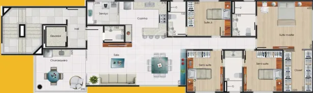 Cobertura com 4 Quartos à venda, 233m² no Jaraguá, Belo Horizonte