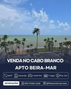 Apartamento com 2 Quartos à venda, 44m² no Cabo Branco, João Pessoa