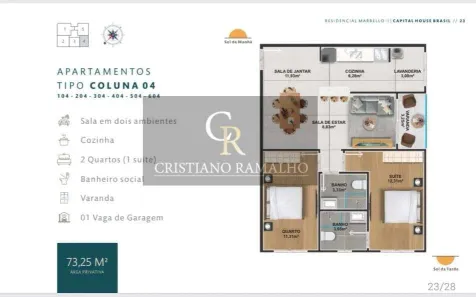 Apartamento com 2 Quartos à venda, 73m² no Nova São Pedro, São Pedro da Aldeia