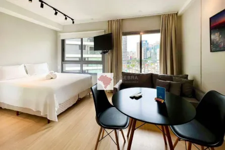 Apartamento com 1 Quarto para alugar, 27m² no Vila Nova Conceição, São Paulo