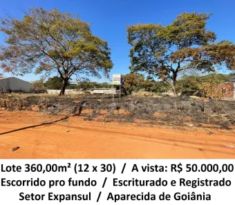 Lote/Terreno à venda, 360m² no Expansul, Aparecida de Goiânia