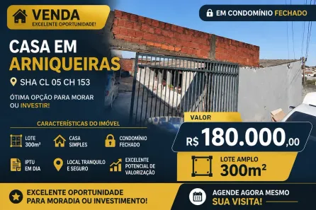 Casa de Condomínio com 2 Quartos à venda, 170m² no Setor Habitacional Arniqueira, Brasília