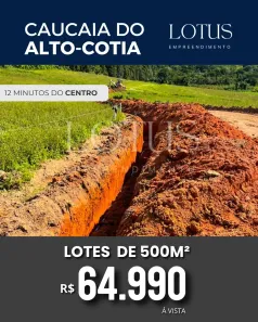 Lote/Terreno à venda, 500m² no Recreio Topázio (Caucaia do Alto), Cotia