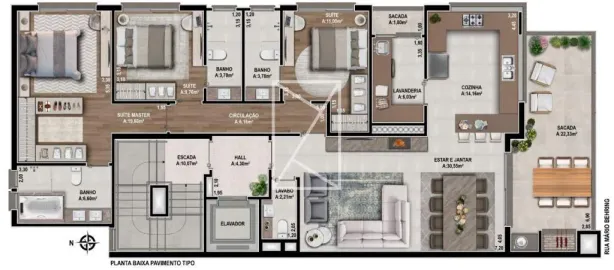 Apartamento com 3 Quartos à venda, 157m² no Jardim América, Caxias do Sul