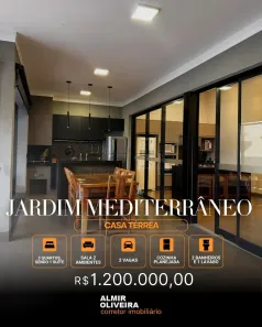 Casa com 3 Quartos à venda, 185m² no Jardim Mediterrâneo I, Sertãozinho