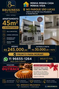 Apartamento com 2 Quartos à venda, 38m² no Parque São Lucas, São Paulo