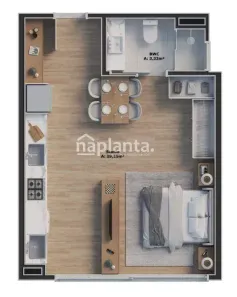 Apartamento com 1 Quarto à venda, 37m² no Roçado, São José