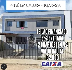 Apartamento com 2 Quartos à venda, 54m² no Umbura, Igarassu