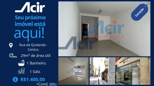 Sala Comercial para venda ou aluguel, 28m² no Centro, Rio de Janeiro