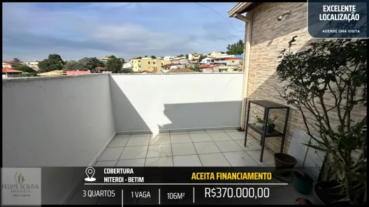Cobertura com 2 Quartos à venda, 106m² no Niterói, Betim