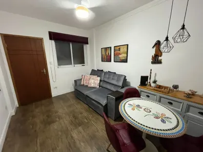 Apartamento com 1 Quarto para alugar, 43m² no Gonzaga, Santos