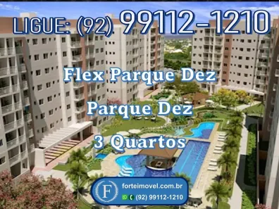 Apartamento com 3 Quartos para alugar, 78m² no Parque 10 de Novembro, Manaus