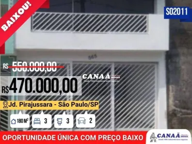 Sobrado com 3 Quartos à venda, 180m² no Jardim Pirajussara, São Paulo